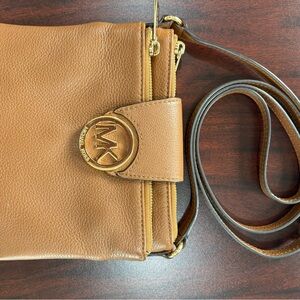 Michael Kors Brown Leather Crossbody Bag